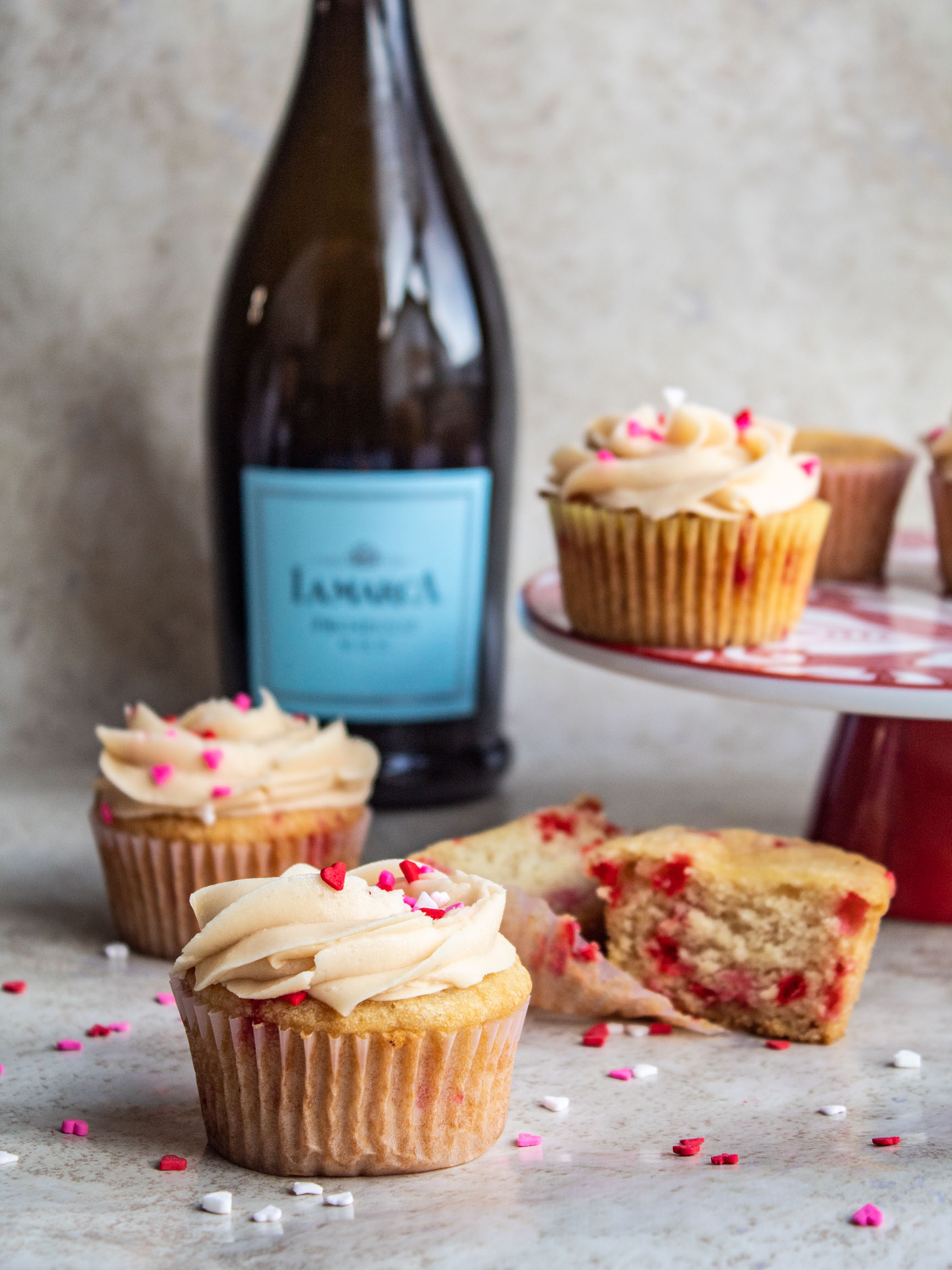 Gluten Free and Vegan Prosecco Cupcakes Perfect for Valentine's Day
